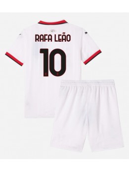 AC Milan Rafael Leao #10 Replika Borta Kläder Barn 2024-25 Kortärmad (+ byxor)